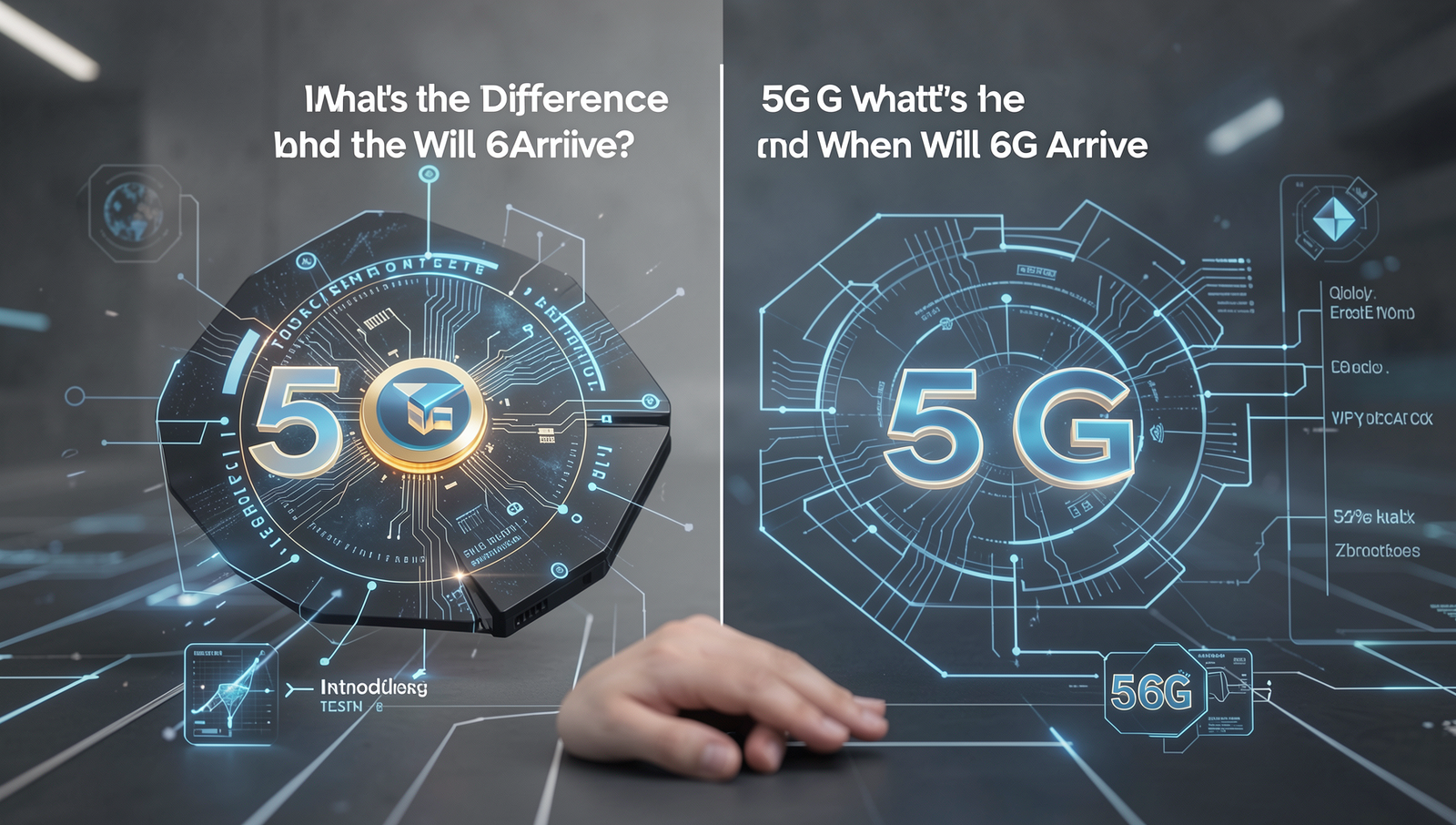 Visual comparison of 5G and 6G technologies showcasing key differences.