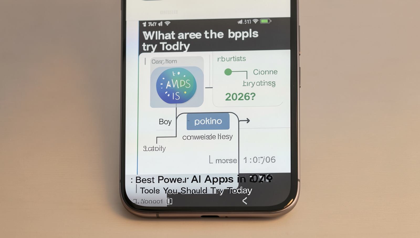Diagram showcasing top AI apps to explore in 2026 with detailed features.
