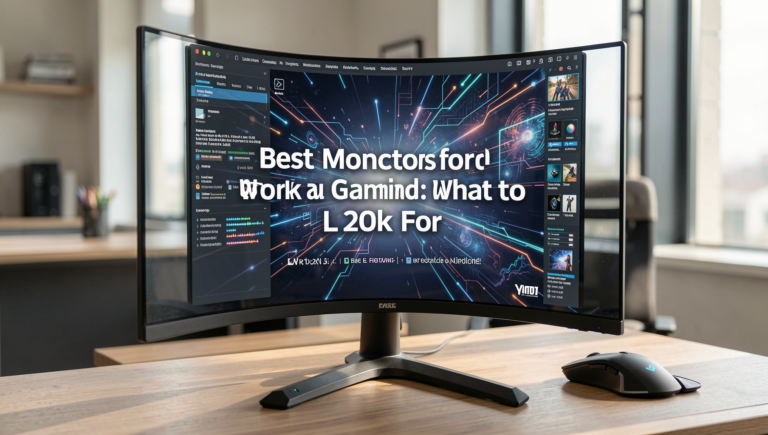 High-end monitors set in a modern workspace for gaming and productivity.