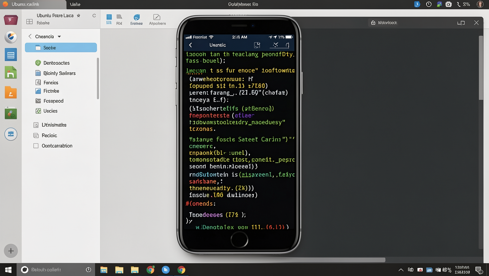 Realistic computer screen displaying a checklist of smartphone features for user needs.
