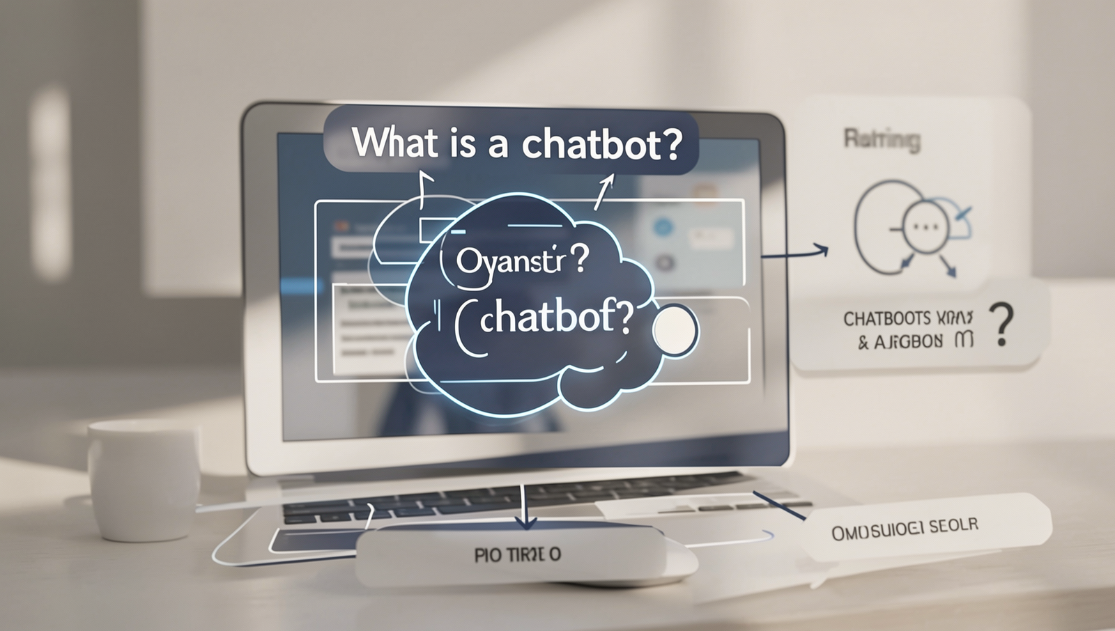Diagram illustrating chatbot functionality and differences from AI agents.