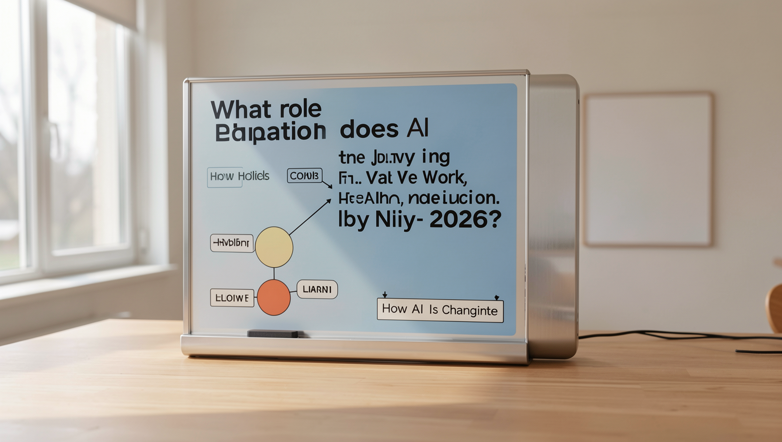 Diagram illustrating AI's impact on education by 2026 with clear visuals.