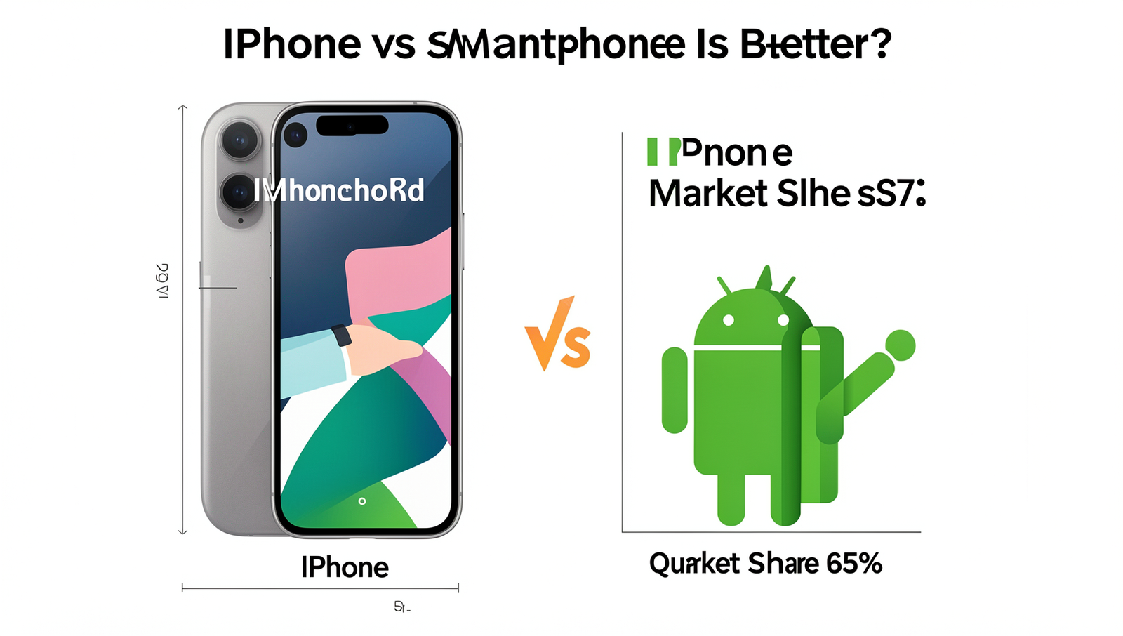 Comparison chart of iPhone and Android market share in 2026.