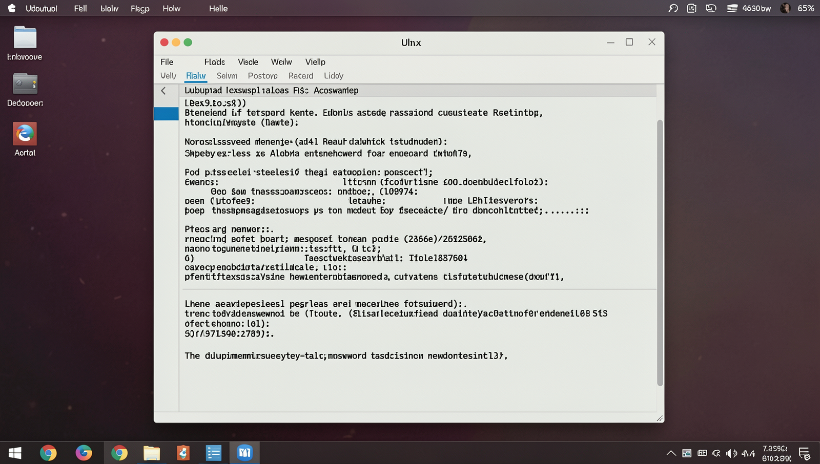 Realistic password manager interface displaying strong password examples on a Linux desktop.