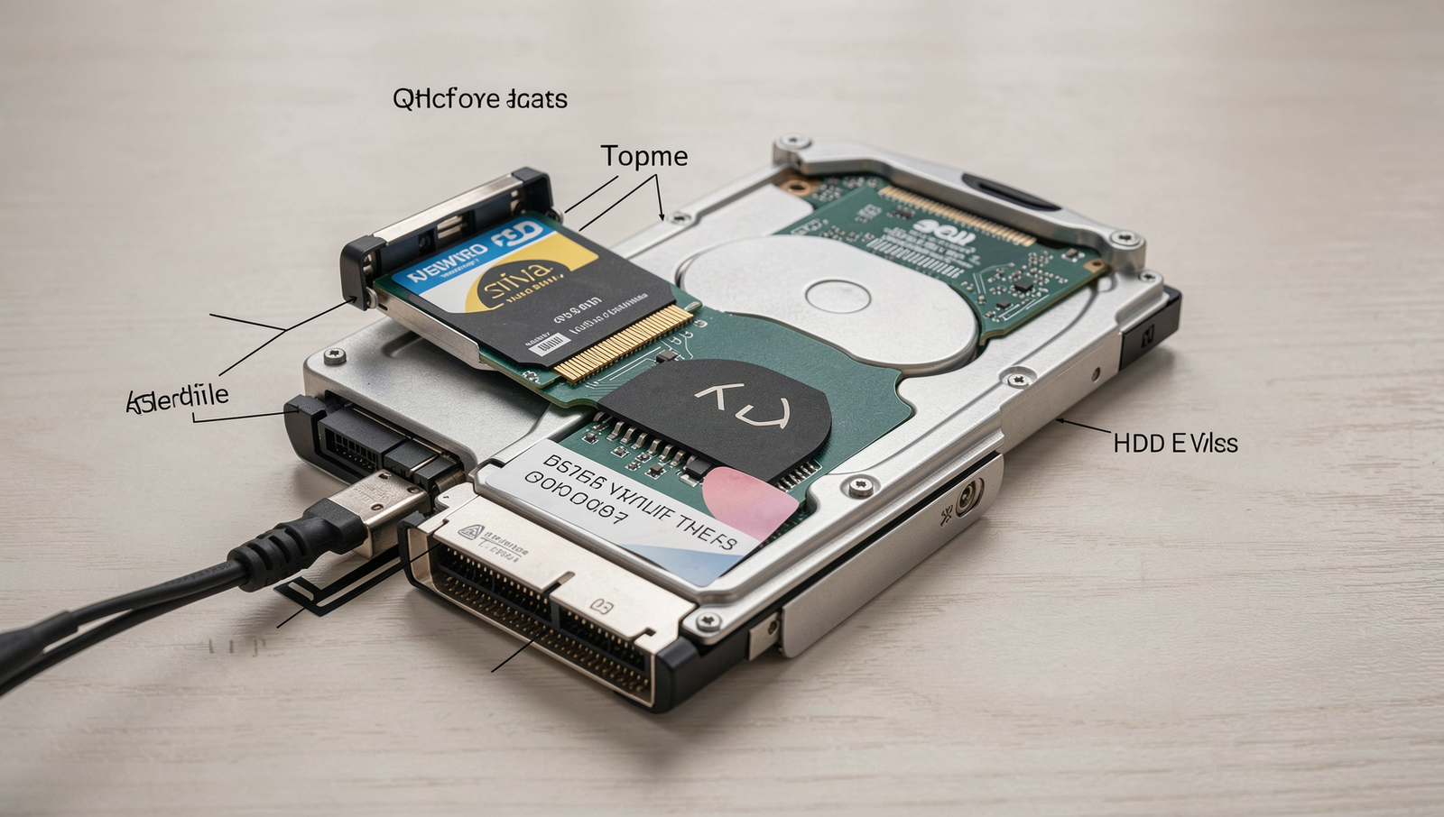 Illustration showing various use cases for SSDs and HDDs in 2026 storage choices.