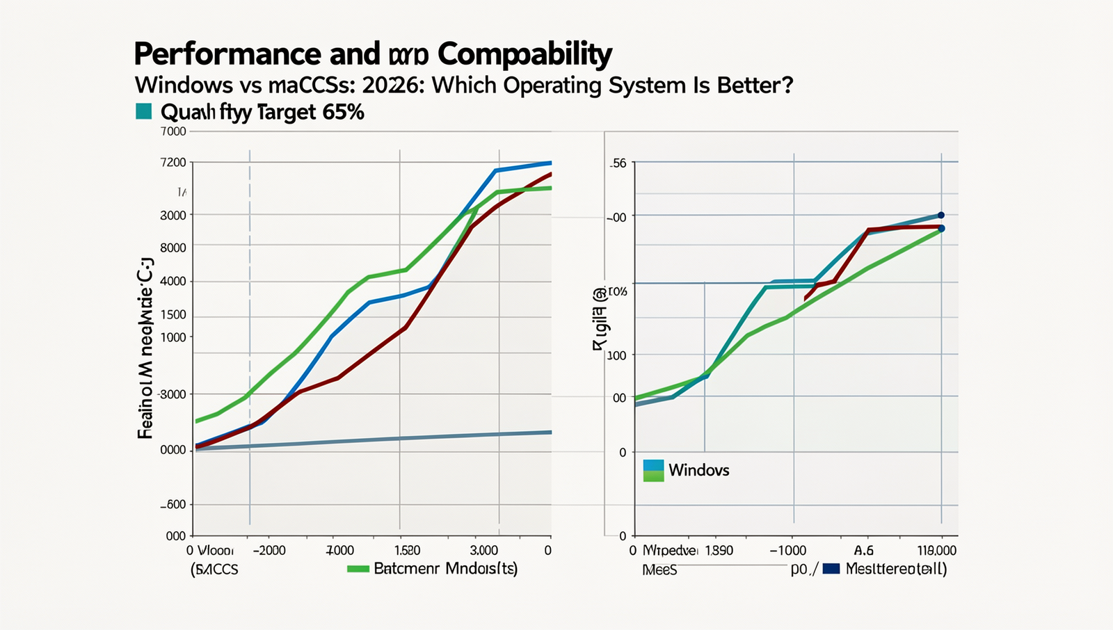 Performance graph comparing Windows and macOS in 2026 with detailed metrics.